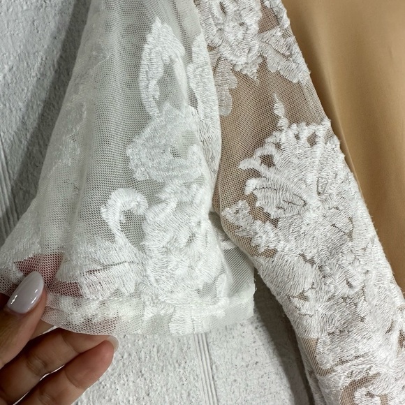 For love and lemons san Marcos backless ivory lace dress size XS - Picture 7 of 12